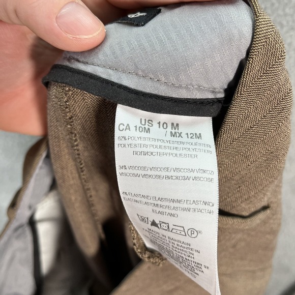 Dockers Pants Womens 10 Medium Brown Mid Rise Wide Flared Leg Preppy Careerwear - Picture 7 of 9